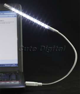 Flexible 10 LED USB Notebook Laptop PC Reading Light  