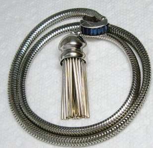 Jacques Kreisler 1946 Snake Chain Rhinestone Slide Necklace~For Your 
