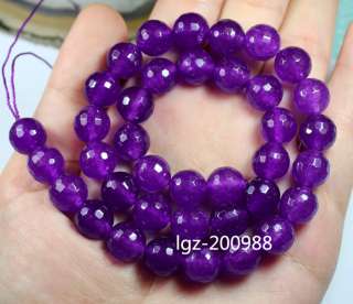 10mm Russican Amethyst Faceted Round Loose Beads 15.5 long AAA 