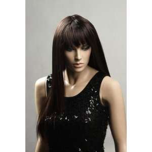   Female Mannequin Long Brown Straight Wig with Bangs: Everything Else