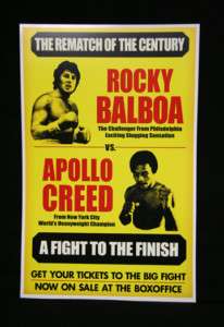 Rocky Balboa Apollo Creed Movie Prop Poster Print  
