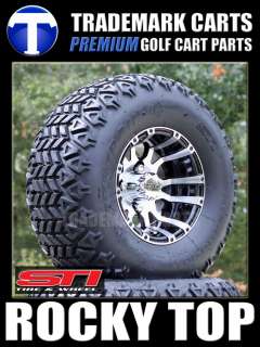SPINDLE LIFT KIT+ 10 ALUMINUM WHEEL and AT TIRE COMBO for CLUB CAR 