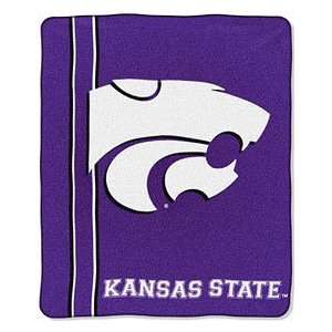 Kansas State Wildcats 50x60 Royal Plush Raschel Throw Blanket   Mesh 