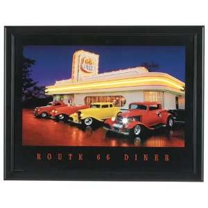  Route 66 Diner Neon Wall Art: Home & Kitchen
