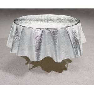  Metallic Silver Octy Round Table Covers