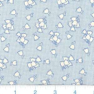   Tulips Blue Fabric By The Yard judie_rothermel Arts, Crafts & Sewing
