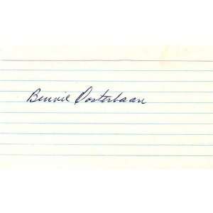  Bennie Oosterbaan Autographed/Hand Signed 3x5 Card: Sports 