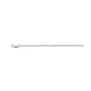  Sterling Silver Rhodium Plated Cable Chain (1.9mm) 24 Inch 