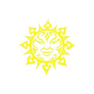  Tribal Sun YELLOW Vinyl window decal sticker: Office 