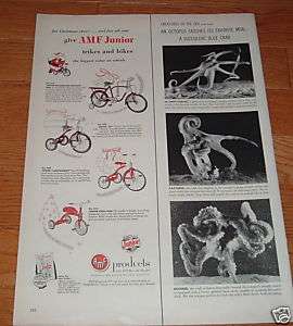 1953 AMF Junior Bikes Bicycle Ad Jet & Roadmaster  