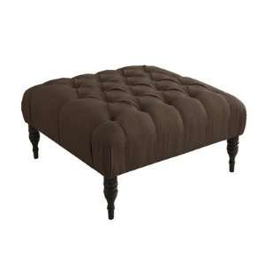   Furniture 445 Tufted Cocktail Ottoman Color: Chocolate: Home & Kitchen