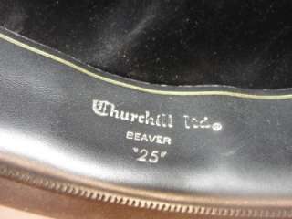   Mens Brown Black Churchill Beaver 25 Bowler Derby Hat & Buckle Box 7