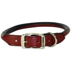 Hamilton Rolled Leather Dog Collar   Burgundy   1 x 24 (Quantity of 