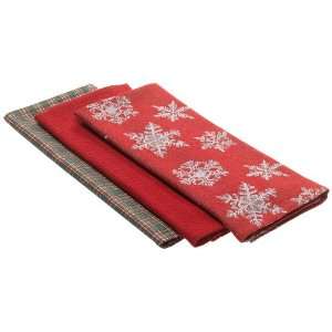  DII Snowflakes Set of 3 Jacquard Kitchen Towels