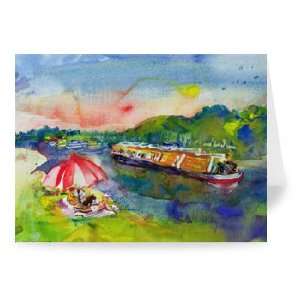 Summer River, 1989 (w/c on paper) by Brenda   Greeting Card (Pack of 