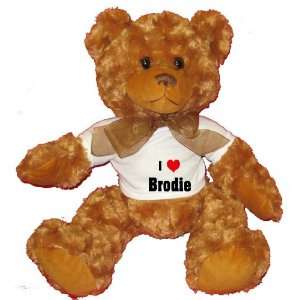  I Love/Heart Brodie Plush Teddy Bear with WHITE T Shirt 