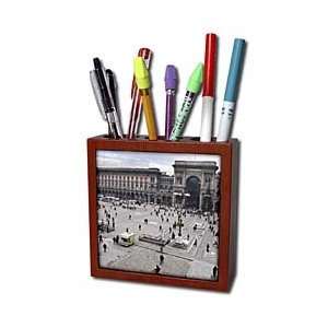   area Cathedral Duomo Square Milan Italy   Tile Pen Holders 5 inch tile
