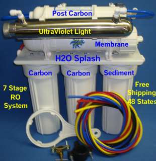  150 gpd RO+DI+UV Reverse Osmosis Water Filter System   Aquarium  
