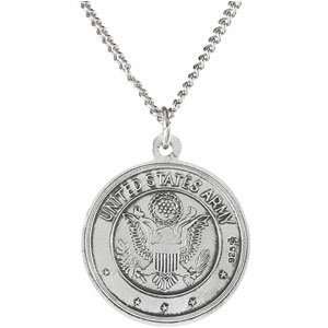 Clevereves Sterling Silver 18.00mm St. Christopher Us Army Medal W 18 