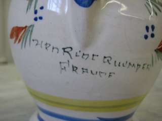 c1922 1968 Henriot Quimper Art Pottery Pitcher  