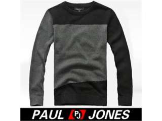 Designed~Warmer Luxury Mens Casual Crew Neck Knitting Sweater Two 