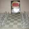 Glass Chess Set with The Complete Chess Player by Fred Reinfeld, Learn 
