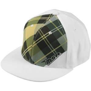  MSR Plaid Flex Fit Hat Cap White Small/Medium S/M MSPR045 