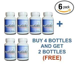  Hem Relief for Hemorrhoids (Buy 4 bottles, get 2 free 