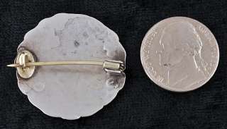 Antique Sterling Greek/Roman Medallion Head Pin/Brooch  