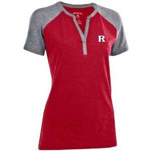  Rutgers Womens Shine Raglan Tee (Team Color): Sports 