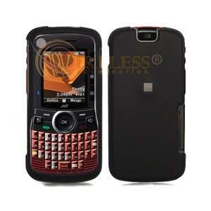  Motorola Clutch i465 Black Rubber Feel Hard Case Cover w 