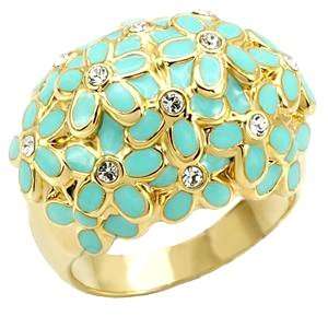   Ring with Crystal Stones   Size 6   High End Fashion Jewelry Jewelry