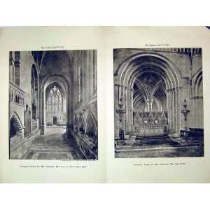  1902 Hereford Cathedral High Altar South Choir Aisle