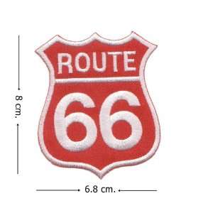 Route 66 Patch Sign Road Highway Logo Embroidered Patches Iron On From 
