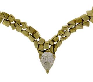 Jose Hess Diamond 14K Yellow Gold Necklace  