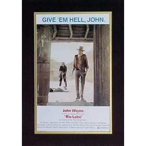  Rio Lobo John Wayne Picture Plaque Framed: Home & Kitchen