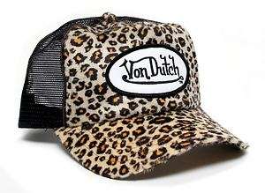 Authentic Brand New Von Dutch Cheetah Print Cap Hat  