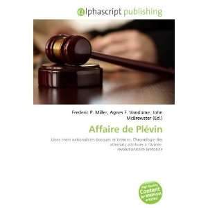  Affaire de Plévin (French Edition) (9786134127301) Books