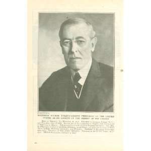  1924 Print President Woodrow Wilson 
