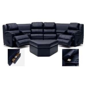   : Wagner Microfiber Reclining Home Theater Sectional: Home & Kitchen
