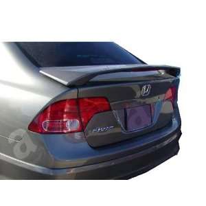 06 07 Honda Civic 4dr Factory Style Spoiler W/ LED   Painted or Primed