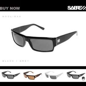    Sabre Hooligan Black Polarized/Grey Sunglasses: Sports & Outdoors