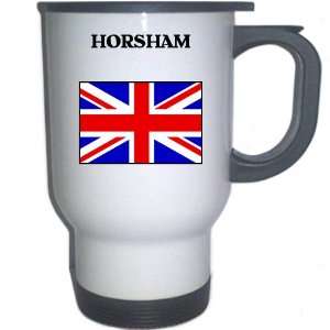  UK/England   HORSHAM White Stainless Steel Mug 