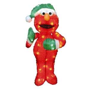 Sesame Street 32in Christmas 3d Soft Tinsel Pre lit Elmo