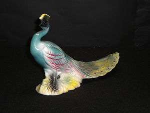 Stewart B. McCulloch California Pottery Peacock 1950s  