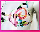 VERSACE $225~Gorgeous Cabana *V* Signature String Bikini Top~ XS