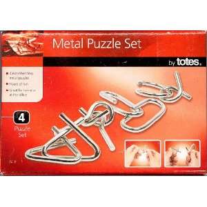  Metal Puzzle Set~4 Mind Bending Metal Puzzles: Toys 