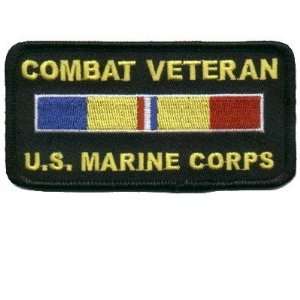  Combat Veteran US Marines USMC Military Vet Biker Patch 
