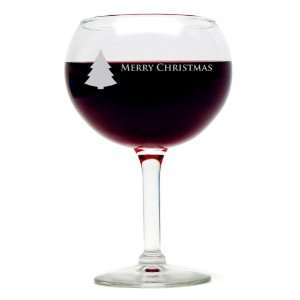  Christmas Tree Red Wine Glass: Kitchen & Dining