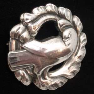 Iconic Georg Jensen Sterling Silver Vintage Brooch Pin Bird Dove 